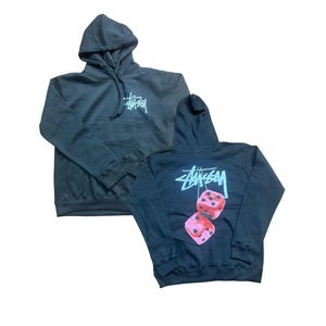 Stüssy Würfel Hoodie + gratis Polythene Tasche & Karte