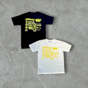 Stussy T-shirt met print + gratis kaartje van plastic zakje