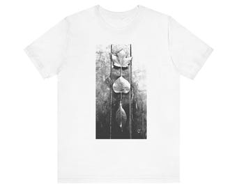 Zen Leaves Unisex Tee, Casual Wear, Gift for Nature Lovers, Butterfly Stylish Tee, Eco-Friendly Cotton Shirt