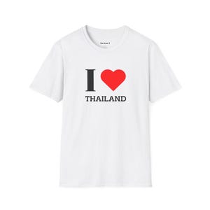 Vintage Thailand Love Unisex Softstyle T-Shirt, Souvenir Graphic Tee, Bangkok Travel Shirt, Thai Culture, Vacation Apparel