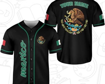 Custom Mexico Baseball Jersey – Personalized Name Mexican Flag Shirt