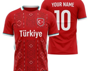 Türkiye World Cup Jersey Personalized Turkey Football Shirt Custom Soccer Gift