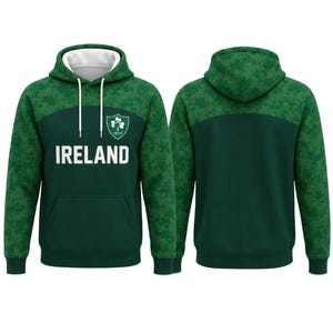 Sweat à capuche Irlande Shamrock, drapeau irlandais 3D, cadeau fierté celtique, homme femme