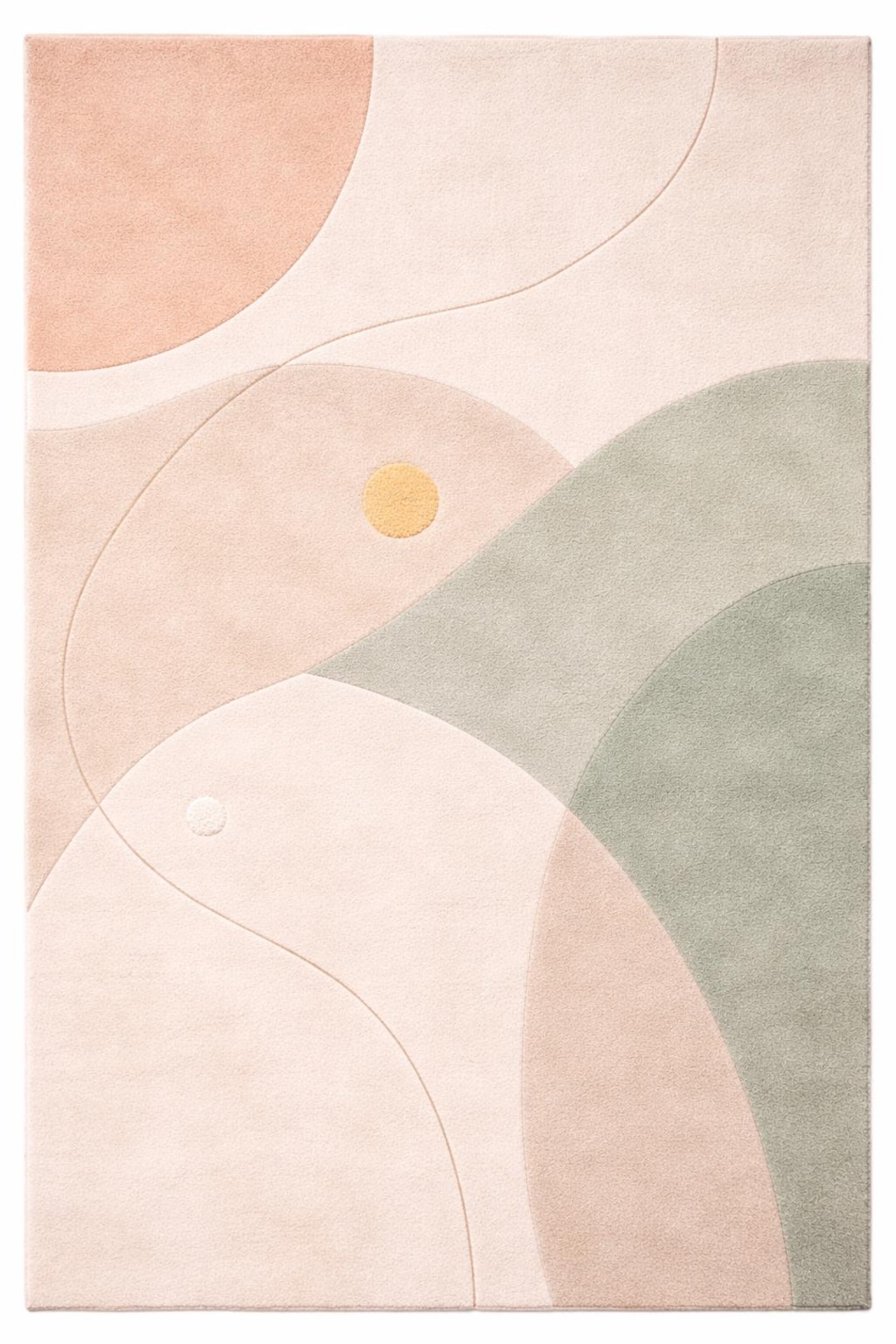 Modern Pastel Abstract Rug – Minimal Hand Tufted Scandinavian Area Rug ...