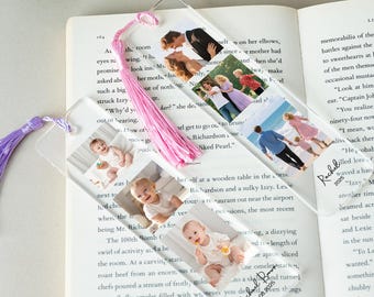 Custom Photo Acrylic Bookmark, Mothers Day Gift, Reading Gift, Photo Gift, Love Read, Gift for Her, Accessories Gift, Gift for Book Lovers