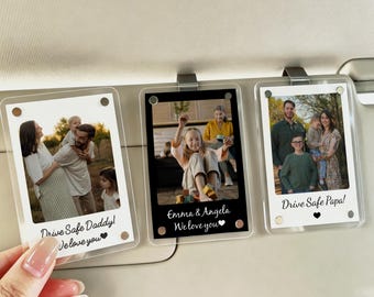 Personalized Fathers Day Gift for Dad, Drive Safe Daddy Visor Clip, Gifts for Boyfriend, Husband Sun Visor Clip, Acrylic Car Accessories