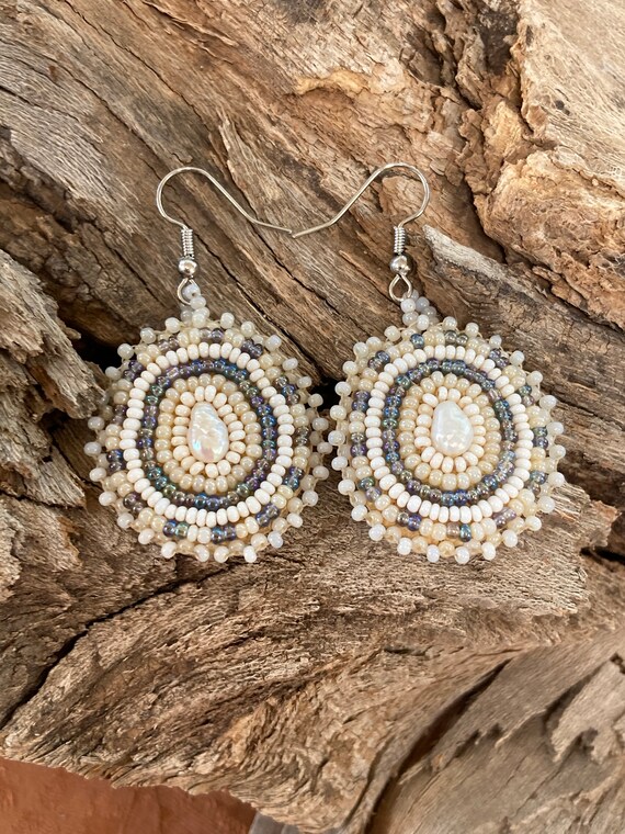 Native American Beaded Earrings, Dangle and Drop,… - image 5