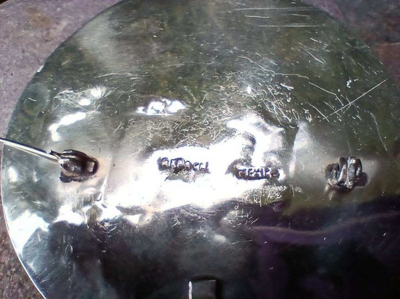 Abalone Shell Inlay Pendant & Brooch, Alpaca Mexi… - image 7