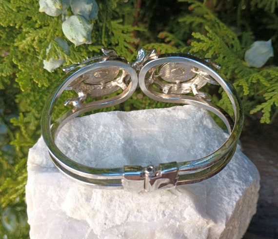 Abalone Shell Turtle Bracelet, Hinged, Vintage Co… - image 5