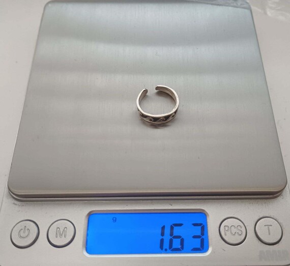 Toe Ring, Rolling Wave Sterling Silver Toe Ring, … - image 9