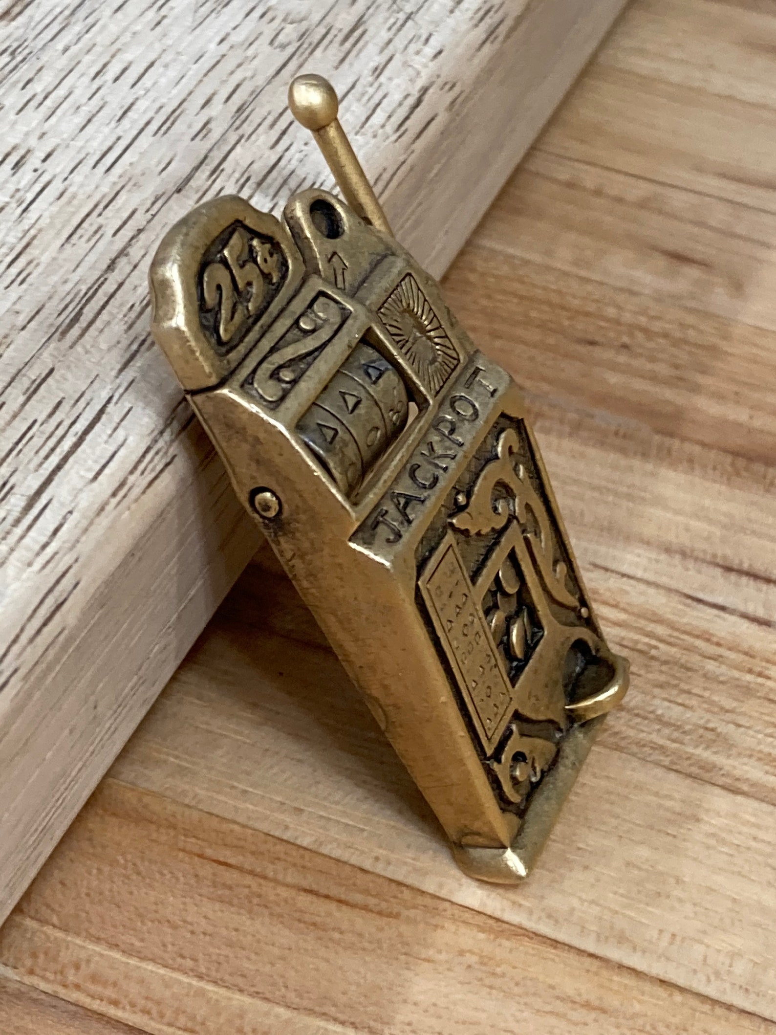 Slot Machine Moveable Brooch Signed Jewelry AJC Jackpot Etsy