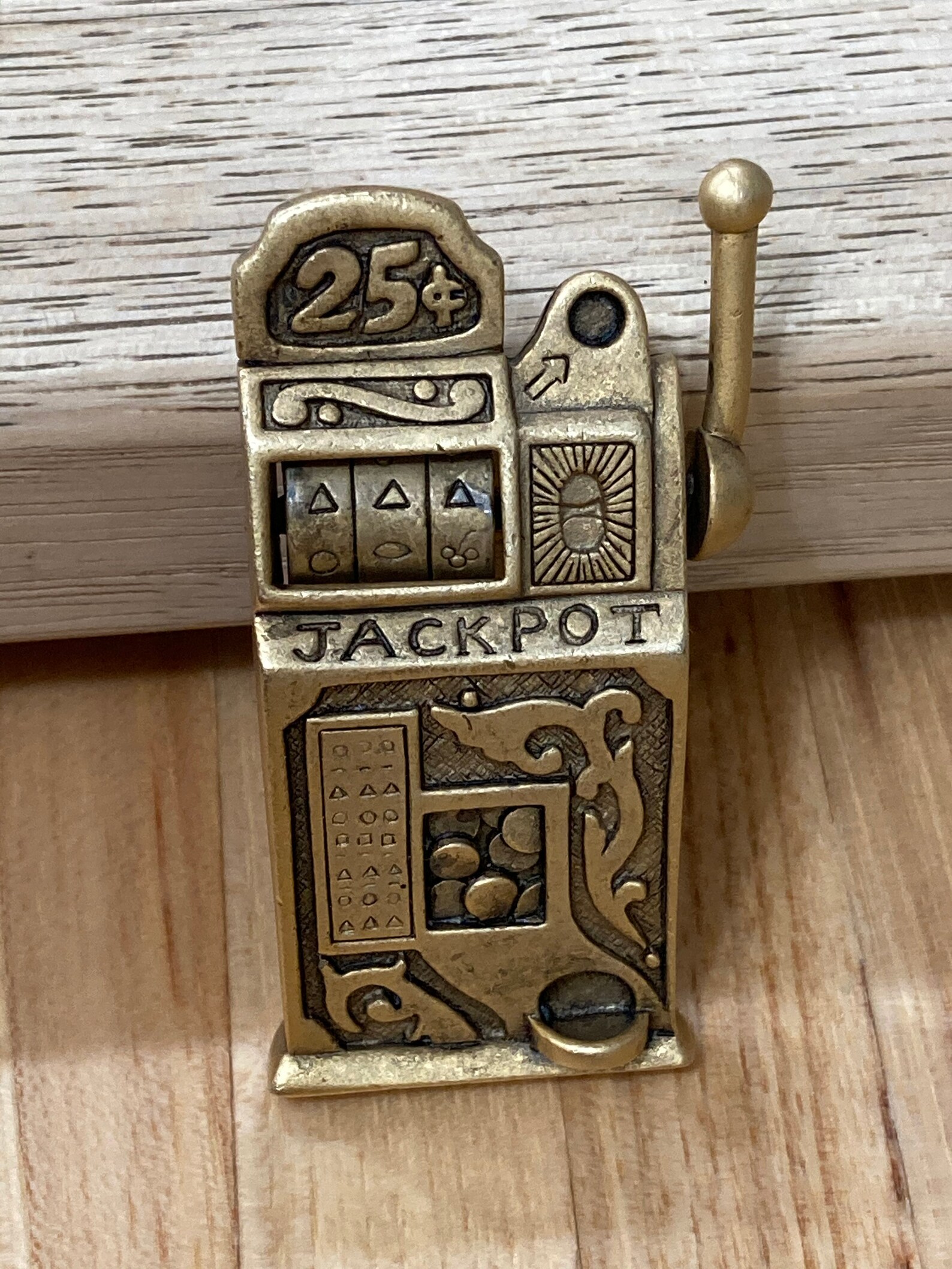 Slot Machine Moveable Brooch Signed Jewelry AJC Jackpot Etsy
