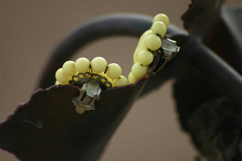 Yellow Clip On Earrings Vintage Daisy Flower Jewelry Costume Jewelry Summer Fashion Prom