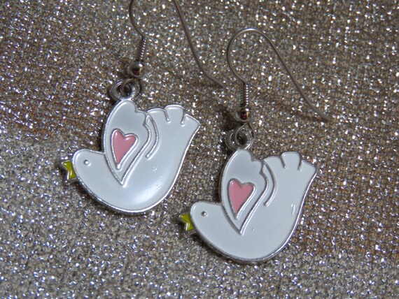 Earrings, dangle earrings, Drop earrings, Dove ea… - image 5