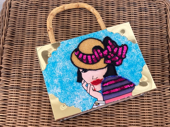 Double Romeo Roma Cigar Box Purse, Vintage Top Han