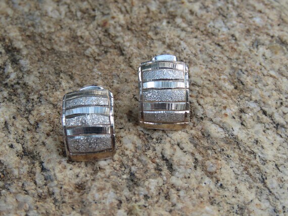 Sterling Silver Rectangular Earrings, 925 Jewelry… - image 7