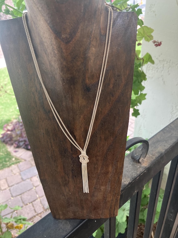 Sterling silver multiple chain necklace, 16”