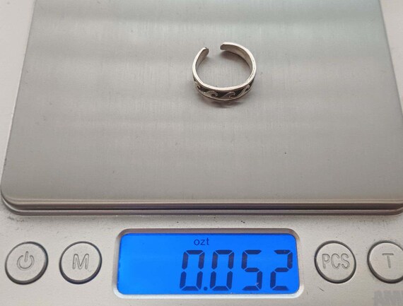 Toe Ring, Rolling Wave Sterling Silver Toe Ring, … - image 8