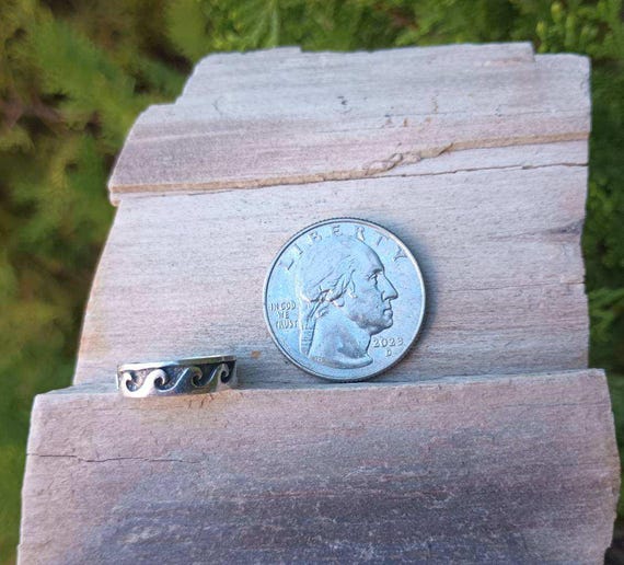 Toe Ring, Rolling Wave Sterling Silver Toe Ring, … - image 7