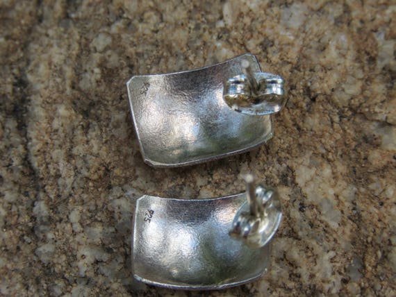 Sterling Silver Rectangular Earrings, 925 Jewelry… - image 6