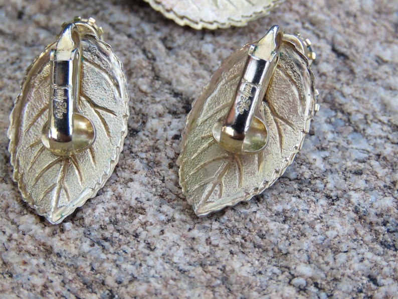 Vintage Amber Rhinestone /& White Matching Brooch and Earrings Set