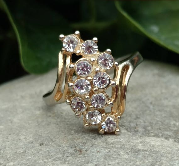 Crystal Vintage statement Ring, Rings, Engagement