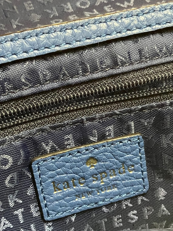 Kate Spade Leather Crossbody Purse Kate Spade Shoulder Bag Vintage Kate Spade Ladies Accessory Tri Colored White Navy Blue Purse Etsy