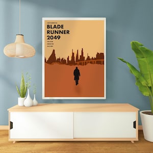 Minimalist Blade Runner 2049 Movie Poster Print | Digital Download | Abstract Sci-Fi Wall Art | 16x20
