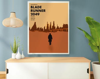Minimalist Blade Runner 2049 Movie Poster Print | Digital Download | Abstract Sci-Fi Wall Art | 16x20