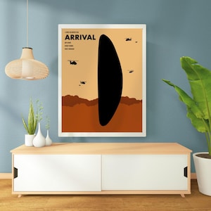 Arrival Movie Poster Digital Download | Minimalist Sci-Fi Wall Art | 16x20 Print | Denis Villeneuve Film Decor | Modern Home Theater