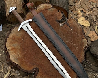 Handmade Viking Gladius Short Sword: High Carbon Steel with Leather Sheath