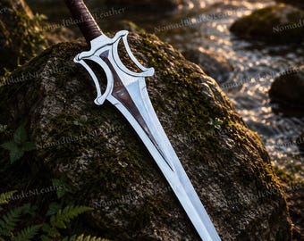 Handmade Stainless Steel He-Man Power Sword Replica, Fantasy Display with Leather Sheath, Anniversary Gift for Him