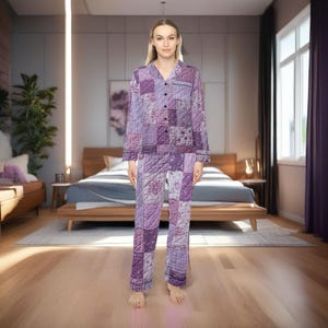 Women's Satin Pajama Set: Cozy Loungewear Sleepwear