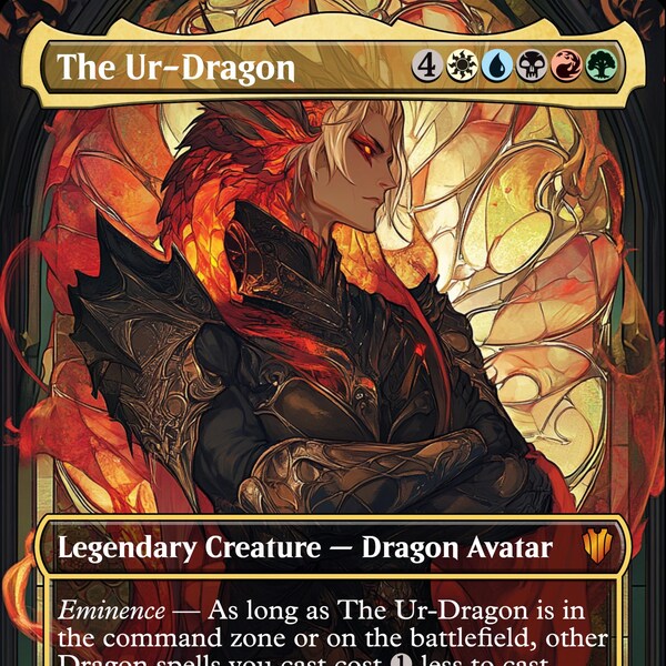 The Ur-Dragon Anime Art (Showcase) (Borderless) Proxy Card