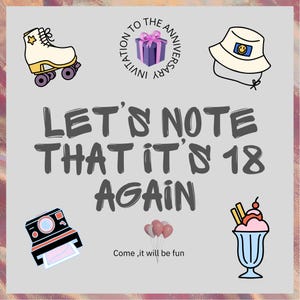 Tarjeta "Atención, ya son 18 otra vez" / Tarjeta digital divertida para 18 cumpleaños / Tarjeta imprimible para ella o para él / Descarga instantánea en PDF/JPG