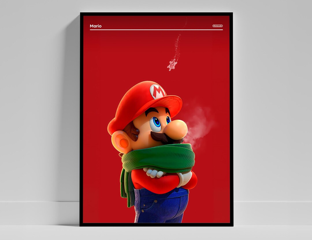 Super Mario Poster, Nintendo Video Game Print, Gaming Wall Art, Gamer ...