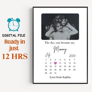Cadeau pour mère personnalisé, cadeau de fête des mères personnalisé de la part de son fils, première impression de la fête des mères, cadeau d'anniversaire souvenir spécial pour nouvelle maman