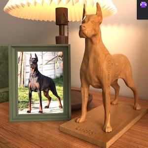 Handmade wooden pet sculpture Handmade wooden pet sculpture  Table dog sculpture Animal souvenir