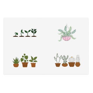 Plant Sticker Sheets - Botanical Stickers, Greenery Planner Stickers, Nature Journal Stickers, Succulent Scrapbook Stickers, Floral