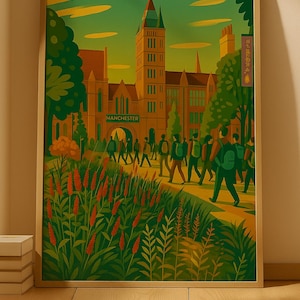 マンチェスター大学のウォールアートプリント