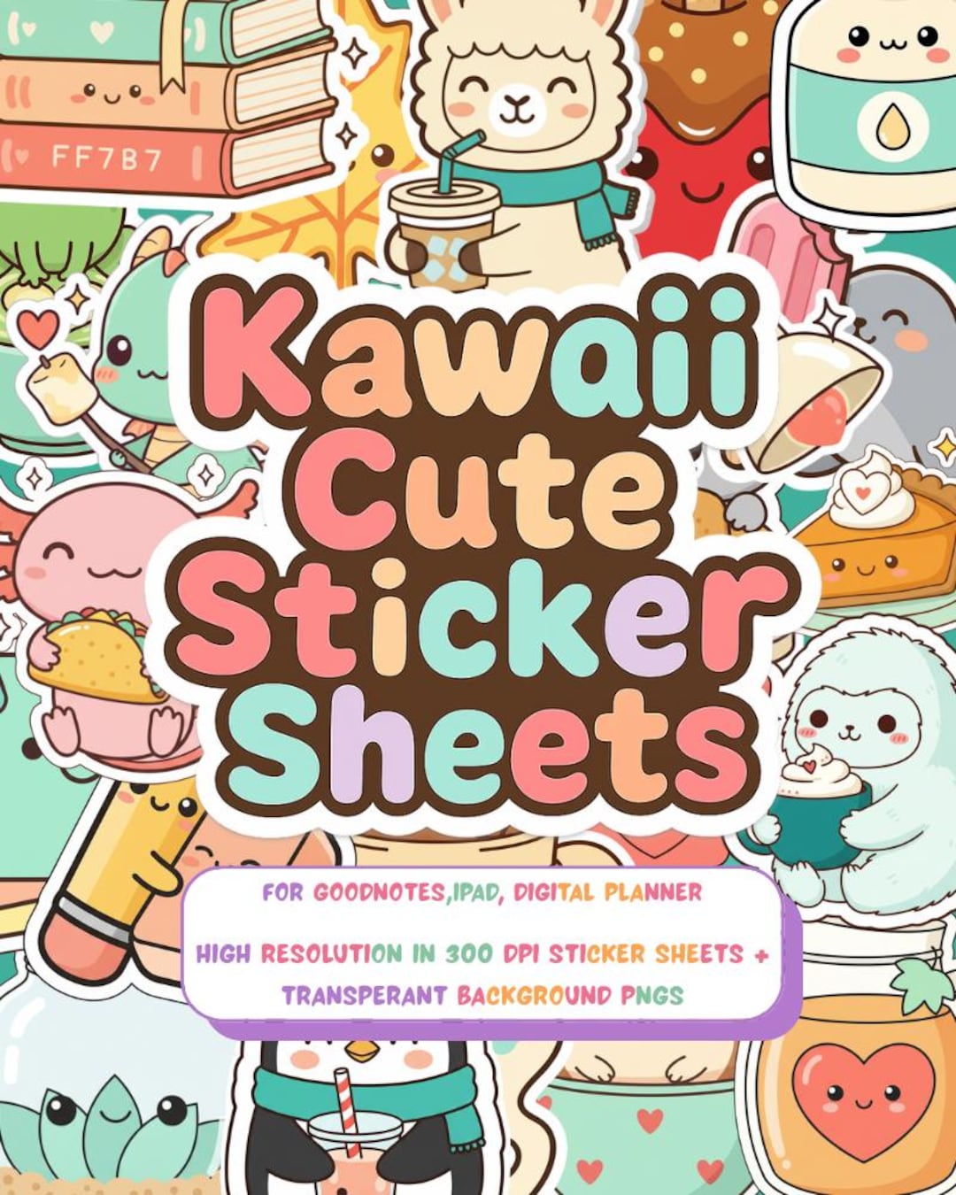 Kawaii Printable Sticker Sheets | Cute Planner, Funny, Kindle, Laptop ...