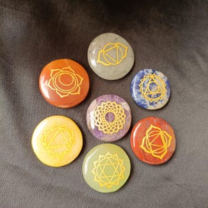 70pc Chakra Healing Crystal Set: Polished Round Stones for Meditation