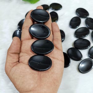 Black Obsidian Worry Stone - Wholesale Price | Healing Crystal for Anxiety, Stress Relief, & Protection | Bulk Lot