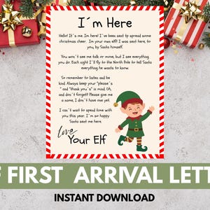 elf arrival kit First Time Elf Letter, Printable Christmas Welcome From Santa | Digital Download