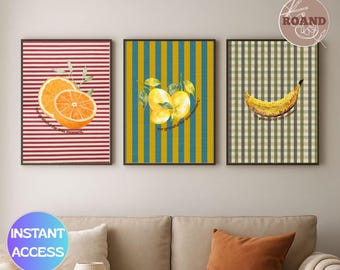 Conjunto de pôsteres para parede com estilo maximalista para impressão