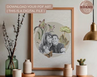 Kit para Retrato do Primeiro Dia das Mães - Colagem de Fotos Personalizada do Bebê