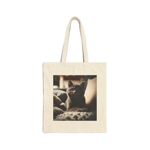 Gemütliche Katzen Tragetasche | Katzenliebhaber Geschenk, umweltfreundliche Einkaufstasche, Tierliebhaber Accessoire, süße Tasche für jeden Anlass
