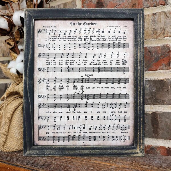 In the Garden Hymn Print - Etsy