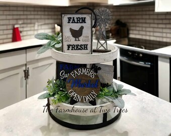 Tiered Tray Decor | Tiered Tray Bundle | Farmhouse Tiered Tray Decor
