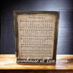 How Great Thou Art Framed Hymn Sheet